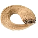 Hair2Heart Extensiones de Cortina Cosida Pelo Natural - 50cm - Liso, Color 20 Cenicienta es Rubia