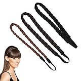 Trenza Diadema de pelo peluca Trenza Diadema elastica cuerda accesorios Decoracion 3pcs