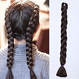 41'(104cm) Extensiones de Pelo Sintético para Trenzas Africanas Cabello No Destiñe y Se Ve Natural...