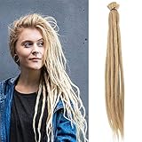 Noverlife 10PCS 50cm Rubia Extensiones Dreadlock, Asimétrica ganchillo sintético Dreadlocks...