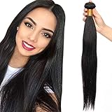 18'(45cm) Extensiones de Cortina Cosida Pelo Natural Humano Cabello Virgen Brasileño 100% Remy Hair...