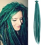 Noverlife 10PCS 50cm turquesa Extensiones Dreadlock, Asimétrica ganchillo sintético Dreadlocks...