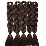 24'(60cm) 5 Piezas Extensiones de Pelo Sintético para Hacer Trenzas Africanas - Cabello No Destiñe...