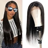 Lace Front Wig with Baby Hair Bleached Knots Adjustable Straps 130% Density Glueless Natural...