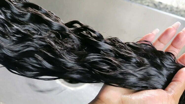 Lavar extensiones de pelo natural